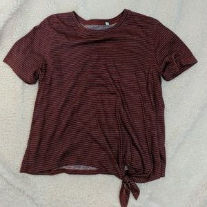 Me to We Red striped crop T shirt